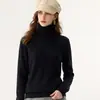 Suéter de Cachemir para Mujer Otoño/Invierno 2026, Engrosado con Borde Enrollado y Cuello Alto, Suave y Cómodo, Tejido Versátil para Otoño/Invierno