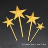Suministros de Decoración de Cumpleaños Plegables, Insertos de Plástico Tridimensionales de Estrella de Cinco Puntas para Hornear, Adornos para Pastel, Esenciales para Fiestas de Cumpleaños