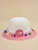 Sombrero de Sol con Borlas para Niños Estilo Étnico Tejido Sombrero de Sol para Bebé Verano Transpirable Sombrero para Niños