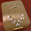 Cuentas de Piedra Ojo de Gato Incrustadas con Circonita, Concha de Estrella de Mar, Caracola, Pulsera de Cola de Pez, Pulsera de Nicho de Lujo Ligero, Accesorios de Vacaciones, Joyería de Mano