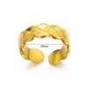 Anillo Geométrico Irregular de Acero Inoxidable Transfronterizo para Mujer, Anillo Abierto Chapado en Oro, Anillo Cruzado Personalizado que No se Desvanece