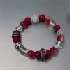 Pulseira Original de Casal Estilo Antigo Feita à Mão com Contas de Dragão e Pixiu para Homens e Mulheres, Nova Joia de Pulso Estilo Chinês