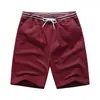Shorts de Praia Masculino Tendência 100% Algodão Nova Moda Shorts de Cinco Pontos Caimento Solto Roupa de Casa Casual para Uso Externo