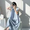 Novo Pijama de Seda e Algodão Muzhen Silk com Bojo para Mulheres, Estilo Fino de Verão, Algodão Artificial, Estampa de Desenho Animado, Tamanho Grande, Caimento Solto, Roupa de Casa