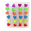 Ed102 Pendientes Exquisitos y Hermosos de Cabeza de Mickey de Dibujos Animados Joyería Coreana Pendientes de Venta Caliente Caja de 12 Pares Pendientes de Plástico