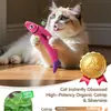 Juguete para gato: Pescado de Hierba Gatuna para Entretenimiento Propio, Palo Tira-Gatos Duradero y Resistente a Mordeduras, Juguete Realista de Pescado de Menta para Mascotas