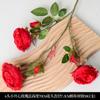 Flores de simulação de casamento vermelho vinho tinto vermelho alto sentido material de flores falsas casa novas flores decorativas chinesas atacado