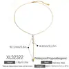 Collar Yuhui Transfronterizo de Acero de Titanio con Circonita en Forma de Gota de Agua, Diseño Geométrico Irregular, Collar en Forma de Y de Acero Inoxidable Chapado en Oro Real
