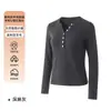 Camiseta Interior de Lana Merino para Mujer Estilo Otoño/Invierno 2026 Ropa Interior Se Puede Usar por Fuera Manga Larga Diseño Femenino Top con Cuello en V