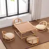 Mesa Quadrada Pequena de Tatami, Mesinha de Centro Pequena Estilo Japonês, Mesa para Varanda de Casa e Janela Saliente, Mesa Baixa Estilo Zen, Mesa Quadrada para Chá, Mesa Kang