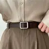 Cinto Não Poroso para Mulheres, Novo Estilo de Verão, Preto Versátil Sem Furos para Estudantes, Estilo Coreano, Estilo Ins, Cinto Decorativo Fino para Cintura, Tendência