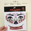 Novedad Caliente del Fabricante Halloween Pascua Pegatinas Faciales de Diamante Oscuro Pegatinas de Tatuaje Pegatinas de Diamante
