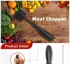 Picador de Carne Manual de Plástico Cortador de Carne Raspador Mezclador Espátula Gadget de Cocina Para Venta Transfronteriza