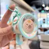 Altavoz de Grabación Mini de Dibujos Animados Portátil Llavero Altavoz de Plástico Colgante para Mochila Infantil Máquina de Garra