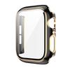 Adequado para Apple iwatch8 Watch Case protetor galvanizado dupla cor apple watch7 Laser esculpido PC borda oca