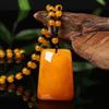 Cadena de suéter de cera de abejas antigua, patrón de 10 yuanes, cadena de suéter de cera de abejas roja para mujer, collar de cera de abejas con forma
