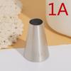 Bico de confeitar redondo 1A# aço inoxidável 304 soldagem polimento bolo puff macaron bico redondo médio