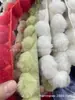 Cor explosiva 4cm bola de pelo de coelho rex imitação tira de lã DIY feito à mão têxtil para casa cortina roupa acessórios de renda atacado