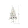 Árbol de Navidad de PVC Encriptado Decoración Navideña Verde Simulación Transfronteriza Plegable Lápiz Árbol de Navidad Flockado