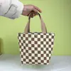 Bolsa de tela de pana estilo coreano vintage, para llevar a mano, ideal para estudiantes, momias y viajeros.