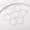 Aretes de Aro de Acero Inoxidable Transfronterizos Accesorios DIY Hechos a Mano Aretes de Nueve Caracteres Aretes Electrochapados en Espiral Joyería al Por Mayor
