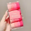 Elástico de borracha alta cor anel de toalha crianças e meninas rabo de cavalo lata corda de cabelo simples acessórios de cabelo corda para cocar cocar