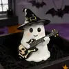 Nuevo producto transfronterizo: Luz de noche de fantasma de Halloween tocando la guitarra, lindo adorno para escritorio de lectura, decoración para fiesta del festival de fantasmas