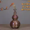 Adorno de Calabaza Bendición Oficial del Cielo de Latón Macizo, Calabaza Hueca Abierta para Atraer Riqueza y Prosperidad, Artesanía de Calabaza para Inauguración de Casa