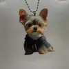 Pingente para Retrovisor de Carro de Filhote de Cachorro Novo Fofo Transfronteiriço, Decoração de Natal Acrílica Plana Estilosa Tendência
