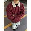 Otoño 2026 Nuevo Chaqueta Abrigo de Cuero PU Tie-dye Bloque de Color Retro para Hombre Marca de Tendencia Superior para Hombre