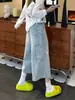 Jeans azules rotos para mujer, nuevo estilo de verano, talla grande, adelgazantes, corte holgado, tiro alto, diseño elegante, pantalones rectos tobilleros