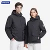 Cortavientos de nuevo estilo, chaqueta de trabajo transfronteriza, abrigo de algodón, talla grande, a prueba de viento e impermeable, cortavientos con capucha forrado de polar para hombre, venta al por mayor