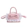 Bolso Cruzado Pequeño Cuadrado de Moda Mini Lindo para Niñas y Chicas, Bolso Cruzado Pequeño de Alta Gama con Lazo para Niñas