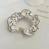 Nova Coleção Coreana de Scrunchies Plissados de Renda com um Toque de Luxo, Acessório de Prendedor de Cabelo Simples e Moderno com um Toque de Elegância