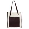 Bolsa de Mão Fashion Patchwork PU Personalizado Bolsa de Lona Bolsa de Ombro Retro de Tecido Oxford para Mulheres Bolsa de Mão Bolsa de Lona de Etiqueta de Couro de Alta Qualidade