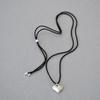 Collar con Colgante de Amor Ajustable con Cordón Negro Simple de Personalidad de Nicho Estilo Coreano Cadena de Lana para Mujer