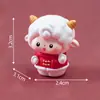 Paisaje en miniatura, linda figurita de cordero de Año Nuevo con forma de lingote, adorable decoración DIY, adorno colgante, pieza de exhibición de escritorio mini