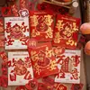 Pegatinas de Lámina Dorada de la Serie Momo Feliz y Despreocupada con Texto de Bendición Tradicional China para Decoración de Regalos DIY y Pegatinas de Sellado