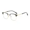 Gafas Nuevas de Tr90, Montura Semi-rígida Óptica Ultraligera, Montura Retro Browline, Estilo de Negocios, Elegantes y Versátiles, Luz Azul Anti-Reflejo, Se Pueden Montar Lentes
