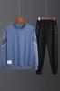 Estilo Bom Transfronteiriço 2024 Primavera e Outono Terno de Moletom Esportivo Casual Masculino para Jovens e Meia-Idade Esportivo Solto Moda Moletom de Gola Redonda