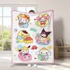 Manta Linda de Dibujos Animados Sanrio para Exportación Transfronteriza Tipo Manta de Franela Estampada Manta para Cuatro Estaciones y Descanso para el Almuerzo con Aire Acondicionado