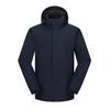 Chaqueta de Algodón Plumón Tres en Uno con Logo, Ropa de Trabajo Desmontable Cortavientos e Impermeable, Gruesa y con Forro Polar para Mayor Calidez