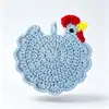 Posavasos de ramo de rosas terminadas transfronterizo Lana Tejido a mano Crochet DIY Tulipán tejido Gancho Flor Gama alta