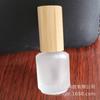 Botella de esmalte de uñas de vidrio con tapa de madera de bambú de 5-8-10 ml, botella vacía de esmalte de uñas, gel para uñas, rubor, brillo de labios