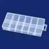 Caixa Plástica Transparente com Compartimentos Fixos para Brinquedos DIY, Armazenamento de Miçangas e Organização de Joias, Caixa de Armazenamento Anti-Mistura