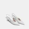 Comercio Electrónico Transfronterizo Moda Tallas Grandes Zapatos de Tacón Alto para Mujer 2026 Punta Fina Tacón de Aguja Sandalias con Correa Trasera Zapatos Franceses Simples para Mujer