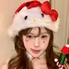Chapéu de Natal Lindo com Lantejoulas em Forma de Cabeça de Gato Decoração de Princesa Barbie Adereço para Foto de Celebridade da Internet Novo Modelo para Mulheres