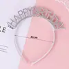Diadema de Diamante Perla para Cumpleaños de Celebridad de Internet, Accesorios para el Cabello de Hada, Sombrero de Cumpleaños Iridiscente de Diamante de Alta Gama para Diosa
