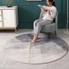 Alfombra nórdica moderna minimalista para sala de estar, dormitorio, mesita de noche, guardarropa, redonda, felpudo, alfombra grande tipo cachemira