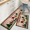 Alfombra Navideña Transfronteriza Amazon Venta al Mayoreo Decoración Nochebuena Tapete de Piso Combinación de Cocina Tapete para Pies Tapete para Puerta de Entrada